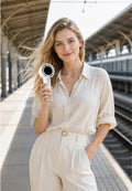 Platform Pearl — Commuter Handheld Fan in Pearl