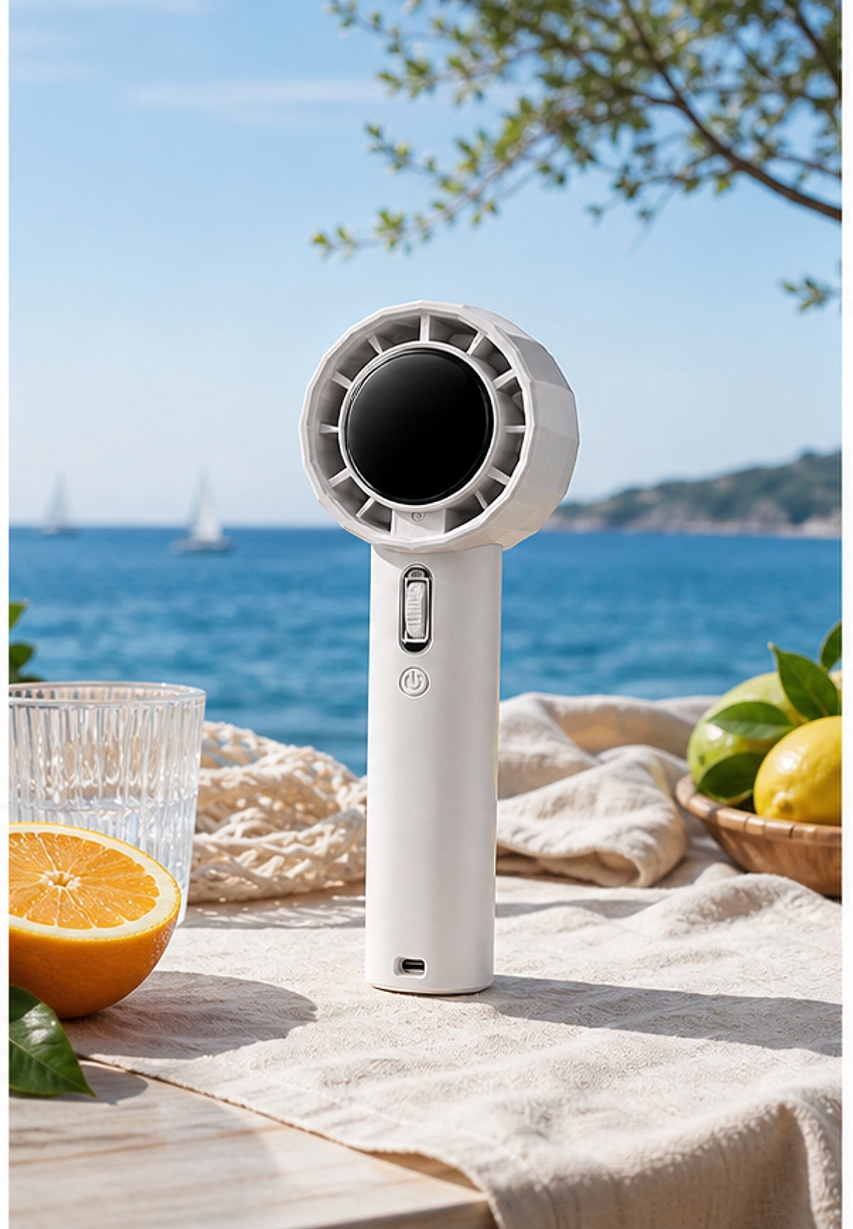 Citrus Coast Pearl — Picnic Cooling Fan in Pearl