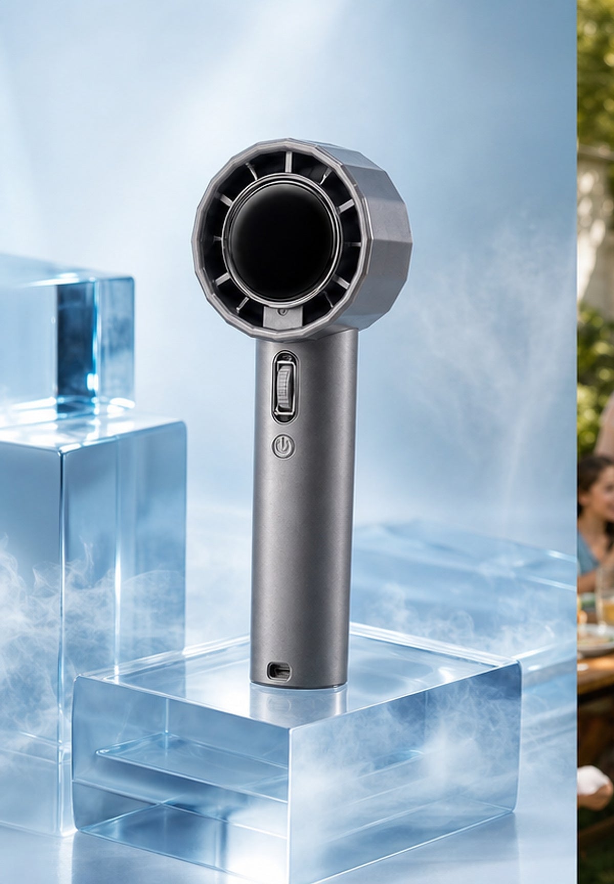 IceBlock Graphite — Tech Cooling Fan in Graphite