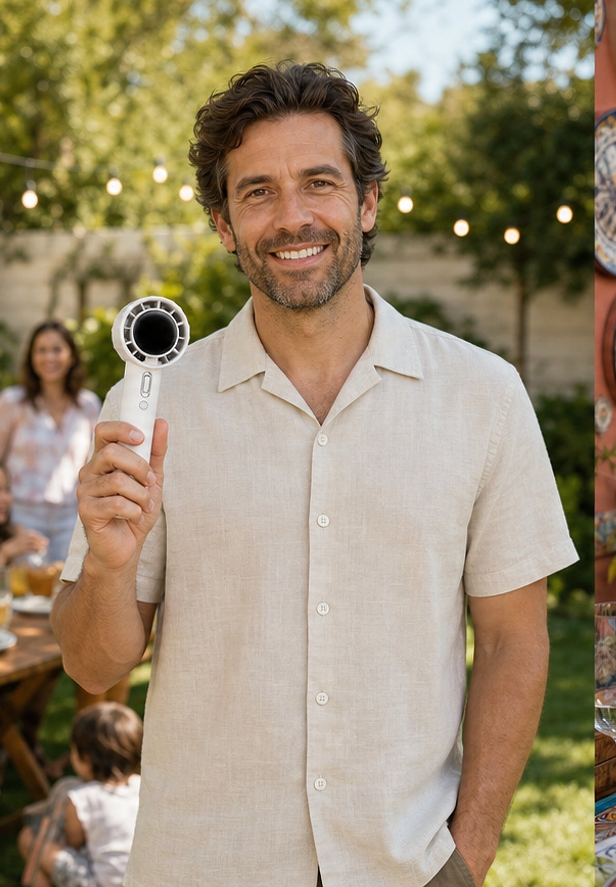 Backyard Pearl — Gathering Fan in Pearl