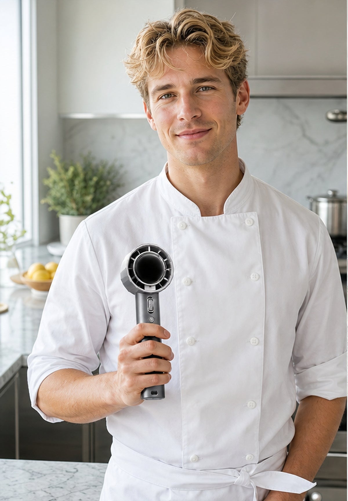 Kitchen Break Graphite — Chef’s Fan in Graphite